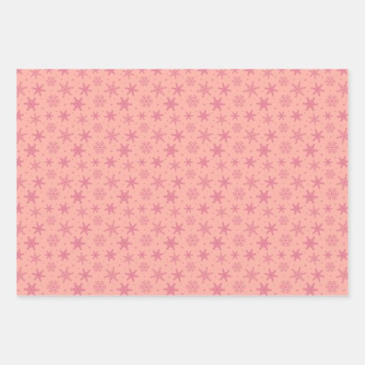 Snowflakes wrapping paper set of 3 (Voorkant)
