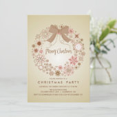  SNOWFLAKES WREATH HOLIDAY ARTIJ INVITATION KAART (Staand voorkant)