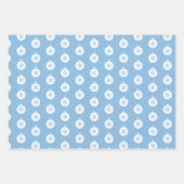 Snowflakes, zangerik en kerstballen Blauw Patroon Inpakpapier Vel (Voorkant 3)