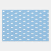 Snowflakes, zangerik en kerstballen Blauw Patroon Inpakpapier Vel (Voorkant 2)