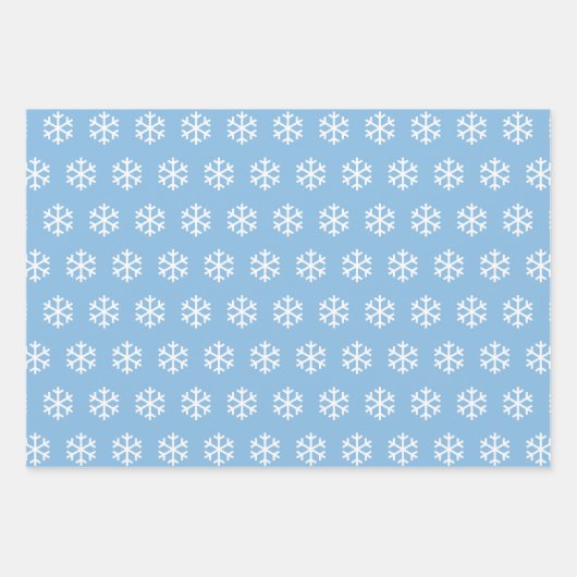Snowflakes, zangerik en kerstballen Blauw Patroon Inpakpapier Vel (Voorkant)