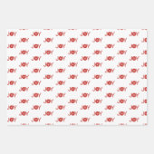 Snowflakes, zangerspatroon en kerstmanspatroon inpakpapier vel (Voorkant 2)