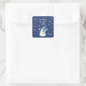 Snowflakes zijn Angel Kisses Vierkante Sticker (Tas)