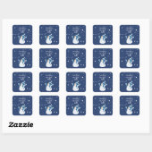 Snowflakes zijn Angel Kisses Vierkante Sticker (Vel)