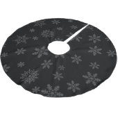 Snowflakes, zwart, met fijne kerstboomrokken kerstboom rok (Gekanteld)