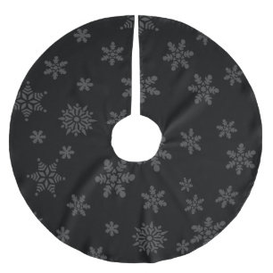 Snowflakes, zwart, met fijne kerstboomrokken kerstboom rok