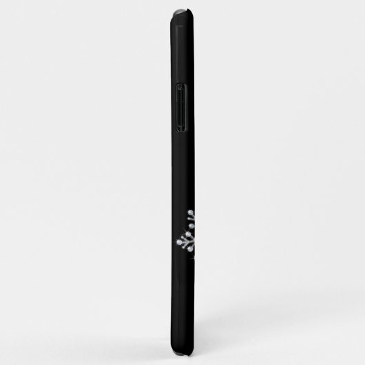 Snowflakes zwarte iPhone draagtas Case-Mate iPhone Case (Achterkant/rechts)