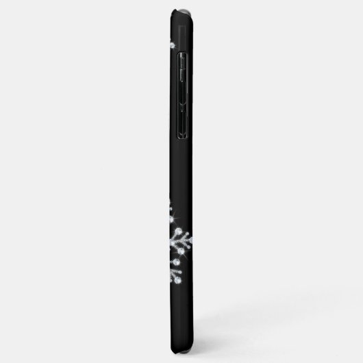 Snowflakes zwarte iPhone draagtas Case-Mate iPhone Case (Achterkant/links)