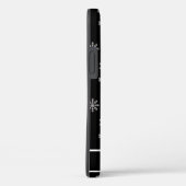 Snowflakes Zwarte patroon gepersonaliseerde naam Case-Mate iPhone Case (Achterkant / Rechts)