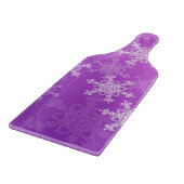 Snowflakken met paars en witte kerst snijplank (Hoek)