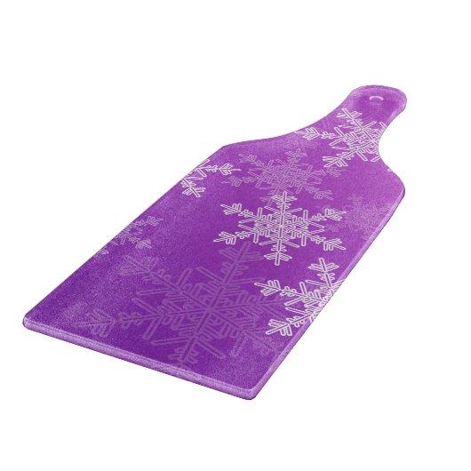 Snowflakken met paars en witte kerst snijplank (Hoek)