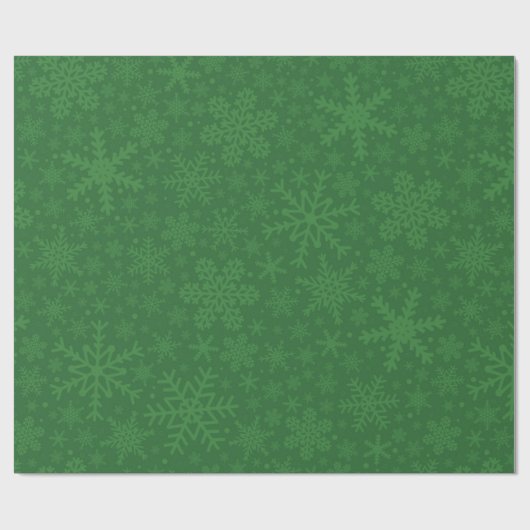 SNOWFLAKS IN GROEN | Papier voor onmiddellijke ver (Vlak)