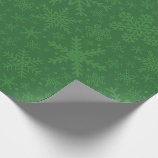 SNOWFLAKS IN GROEN | Papier voor onmiddellijke ver (Hoek)