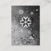 SNOWFLAKS IN SILVER SPARKLES, parelpapier Visitekaartje (Achterkant)