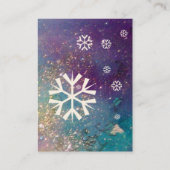 SNOWFLAKS IN SILVER-SPARKLES VISITEKAARTJE (Achterkant)