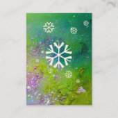 SNOWFLAKS IN SILVER-SPARKLES VISITEKAARTJE (Achterkant)