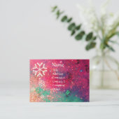 SNOWFLAKS IN SILVER-SPARKLES VISITEKAARTJE (Staand voorkant)