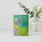 SNOWFLAKS IN SILVER-SPARKLES VISITEKAARTJE (Staand voorkant)