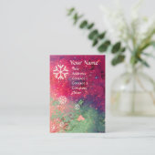 SNOWFLAKS IN SILVER-SPARKLES VISITEKAARTJE (Staand voorkant)