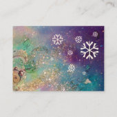 SNOWFLAKS IN SILVER-SPARKLES VISITEKAARTJE (Achterkant)