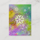 SNOWFLAKS IN SILVER-SPARKLES VISITEKAARTJE (Achterkant)