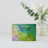 SNOWFLAKS IN SILVER-SPARKLES VISITEKAARTJE (Staand voorkant)