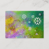 SNOWFLAKS IN SILVER-SPARKLES VISITEKAARTJE (Achterkant)