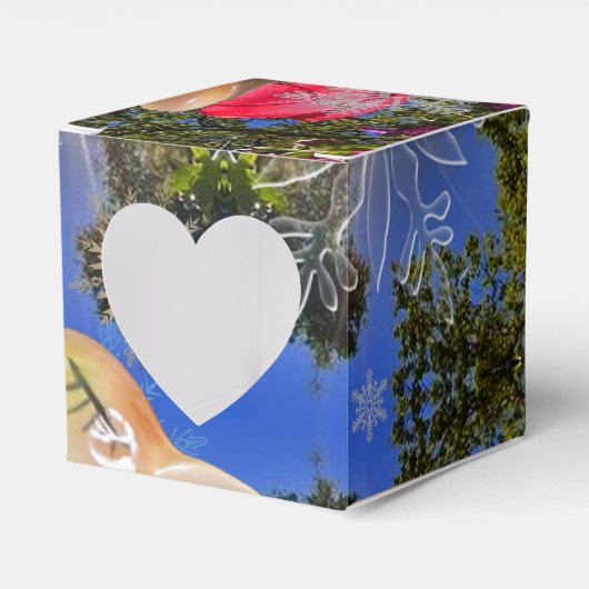 SNOWFLAKS IN WONDERLAND Kerstmis Bedankdoosjes (Voorkant Zijde)