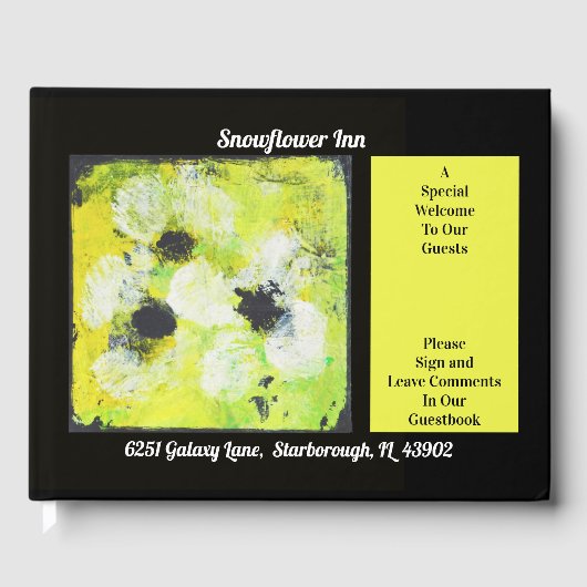 Snowflower Vacking Rental Guest Book Gastenboek (Voorkant)