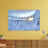Snowghosts bij zonsondergang in het Whitefish Moun Canvas Afdruk (Insitu (Woonkamer))