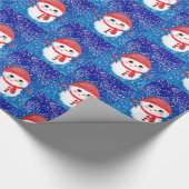 Snowgirl Merry Kerstmis Cadeaupapier (Hoek)