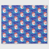 Snowgirl Merry Kerstmis Cadeaupapier (Vlak)