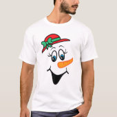 Snowgirl Snowman Face Costume Snoww T-shirt (Voorkant)