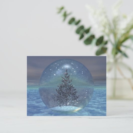 Snowglobe Briefkaart (Staand voorkant)
