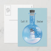 Snowglobe flask feestdagenkaart (Voorkant / Achterkant)