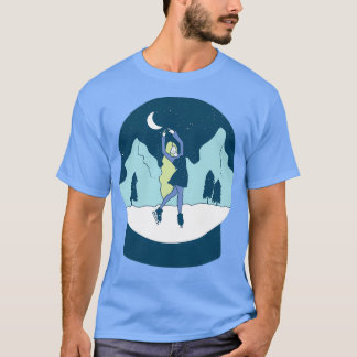 Snowglobe ijsschaatsen t-shirt