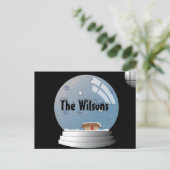 Snowglobe Illustratie Briefkaart (Staand voorkant)