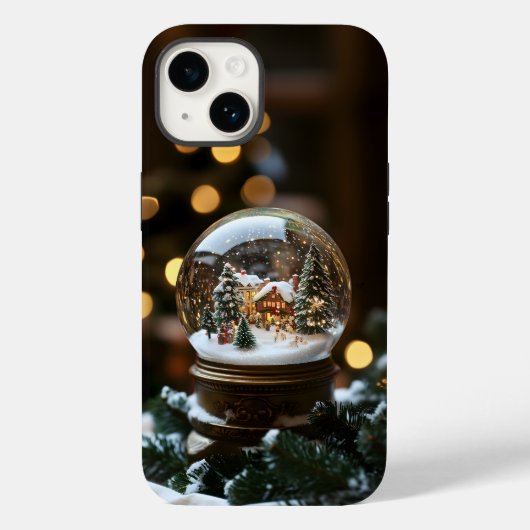 Snowglobe iPhone Case - Perfect voor Kerstmis! (Achterkant)