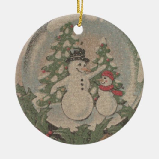 Snowglobe Keramisch Ornament (Voorkant)