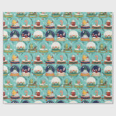 SnowGlobe//Kerstmis//Gnome//Gingerbread House Cadeaupapier (Vlak)