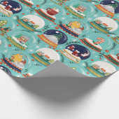SnowGlobe//Kerstmis//Gnome//Gingerbread House Cadeaupapier (Hoek)
