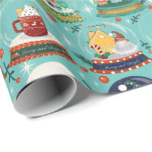 SnowGlobe//Kerstmis//Gnome//Gingerbread House Cadeaupapier (Rol Hoek)