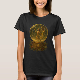 Snowglobe kerstontwerp met sprankeling en gratie t-shirt