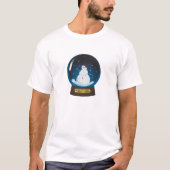 Snowglobe met schattige sneeuwman t-shirt (Voorkant)