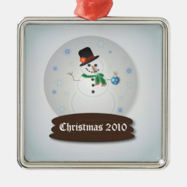 Snowglobe Metalen Ornament