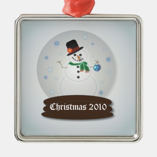  Snowglobe Metalen Ornament (Voorkant)