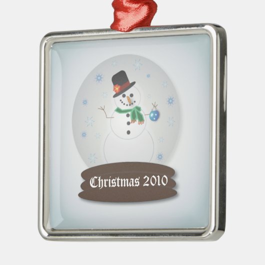 Snowglobe Metalen Ornament (Links)