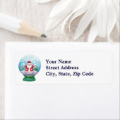 Snowglobe Santa Claus, Star, Bird Etiket (Insitu)