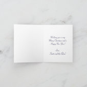 Snowglobe Santa Claus, Star, Bird Feestdagen Kaart (Binnen)