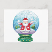 Snowglobe Santa Claus, Star, Bird Feestdagenkaart (Voorkant)